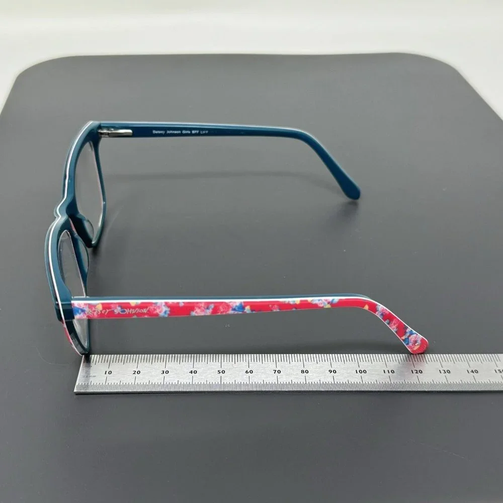Betsey Johnson Eyeglasses Girls Bff Life 49-16-130 Teal Pink Eyeglasses Frame